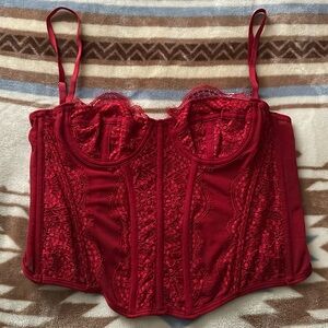 Urban outfitters corset top red